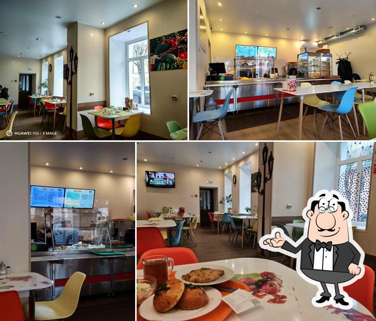 Посмотрите на внутренний интерьер "Столовой Оливье"