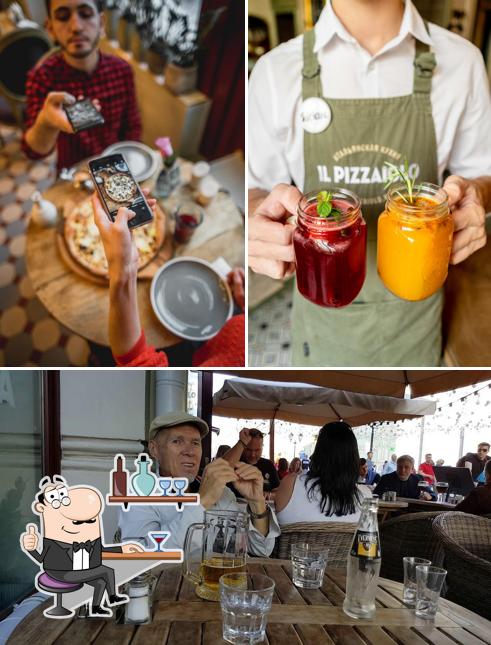 Посмотрите на внутренний интерьер "Il Pizzaiolo"