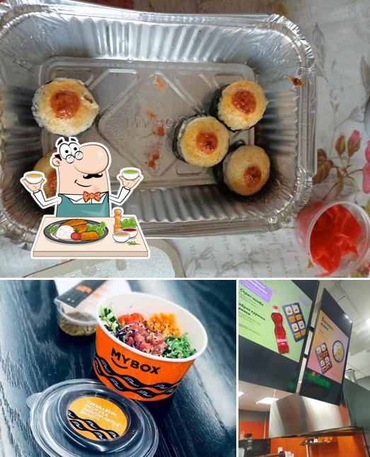 Еда и внутреннее оформление в Mybox