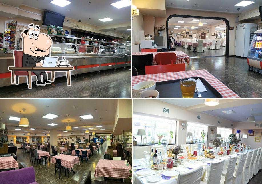 Посмотрите на внутренний интерьер "Бублика"