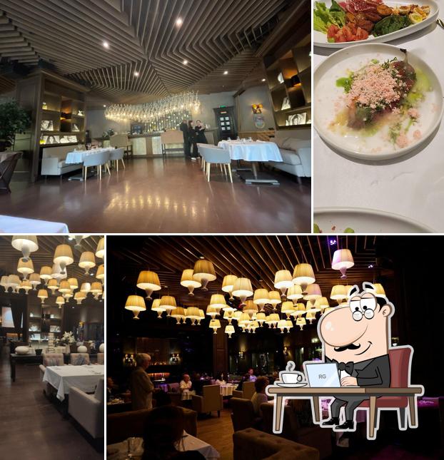 Посмотрите на внутренний интерьер "Бурбона"