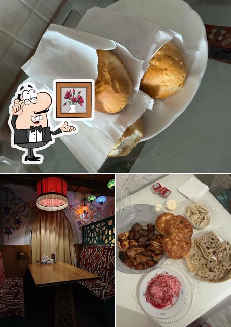 Это фотография, где изображены внутреннее оформление и еда в Don Kebab