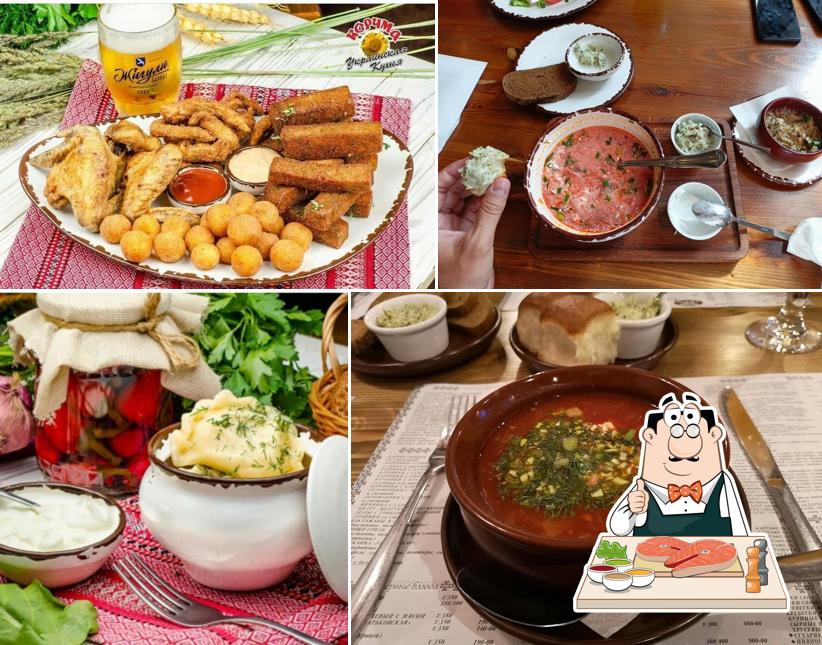 Рыба и картофель фри в "Корчме"