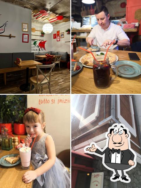 Посмотрите на внутренний интерьер "Пиццерии Спаллетти"