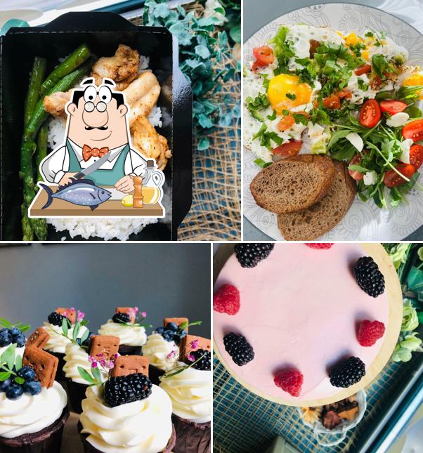 Лосось гриль в "Аве Миа кофе"