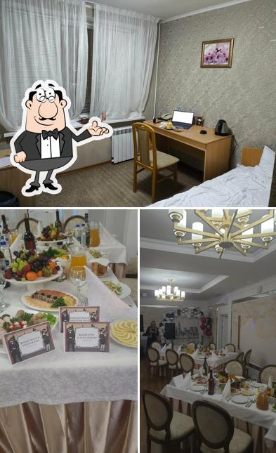 Посмотрите на внутренний интерьер "Ресторана Кама"