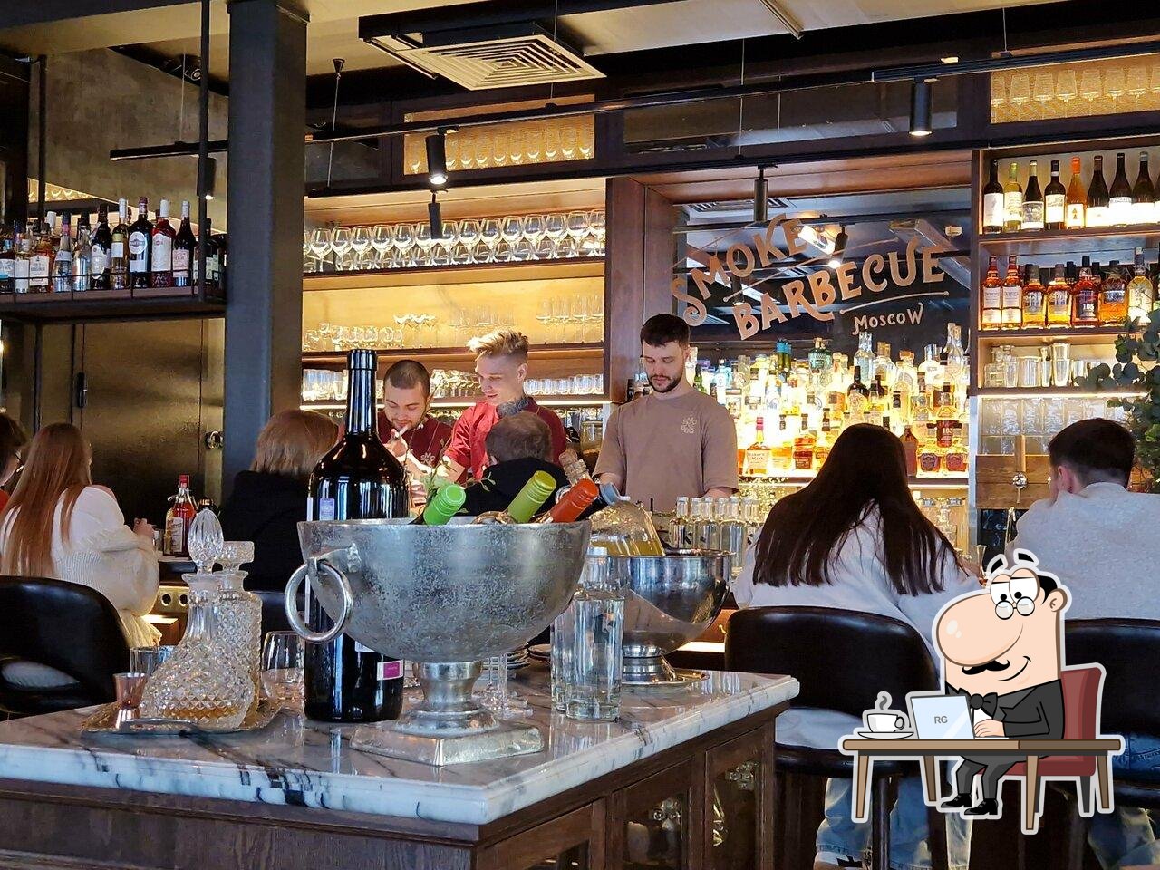 Интерьер "Smoke BBQ".