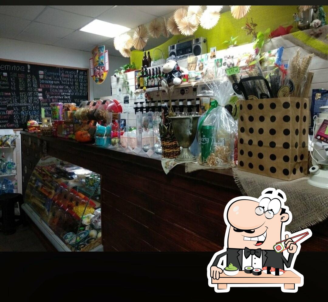 В "Бегемот Beer Boutique" подают суши и роллы.