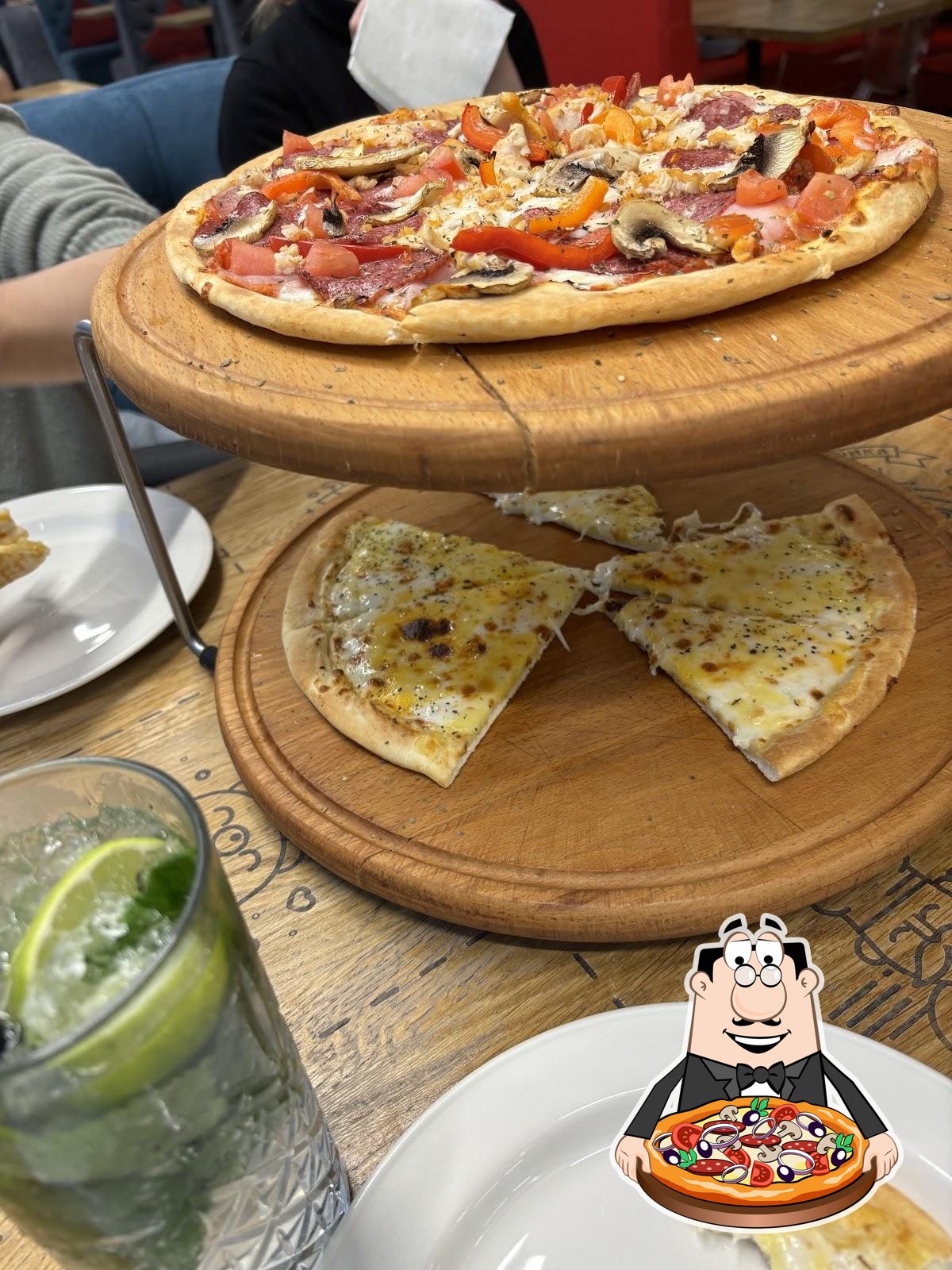 Попробуйте  разные  виды  пиццы.