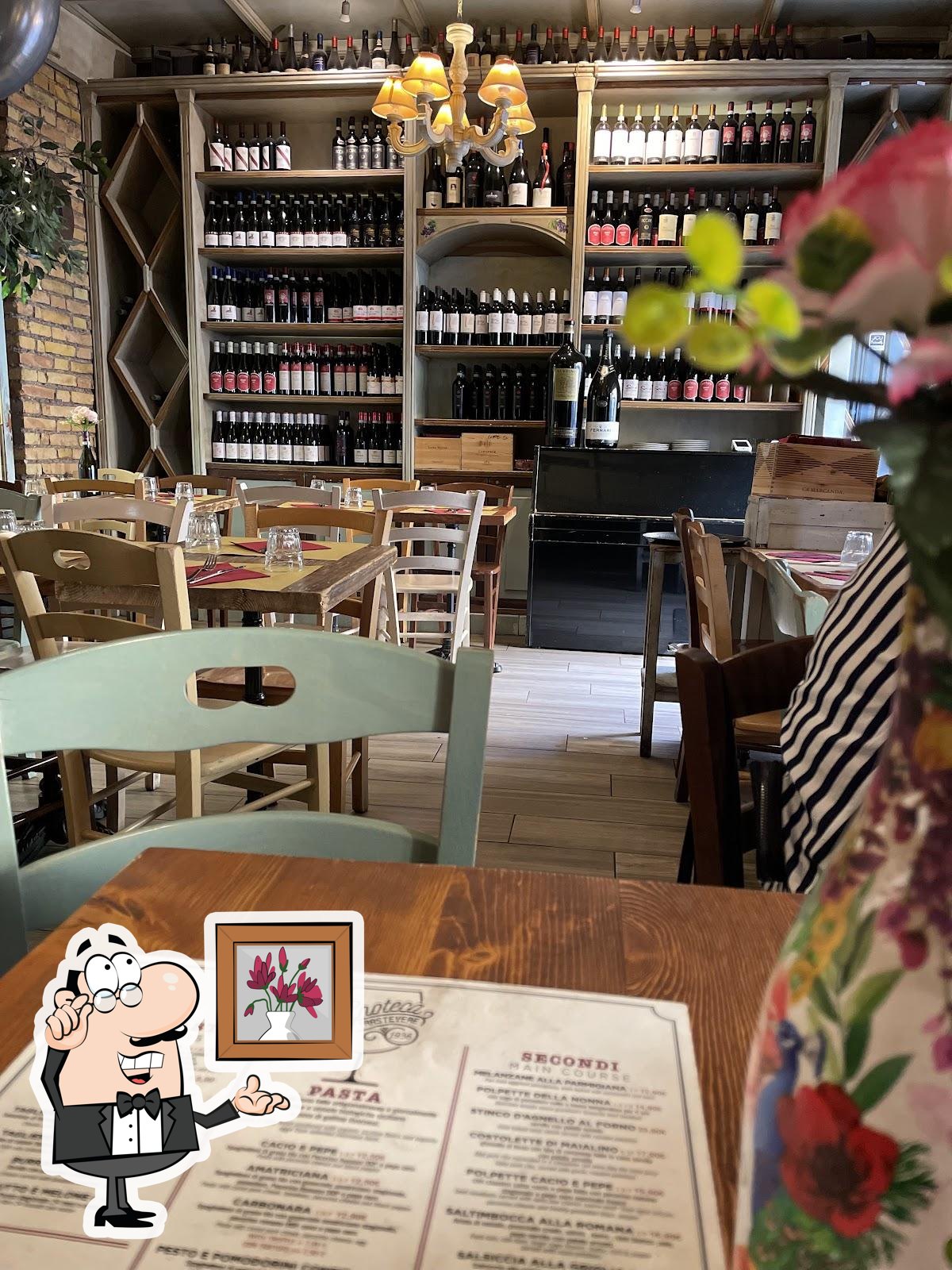 Посмотрите на внутренний интерьер "Enoteca Trastevere".
