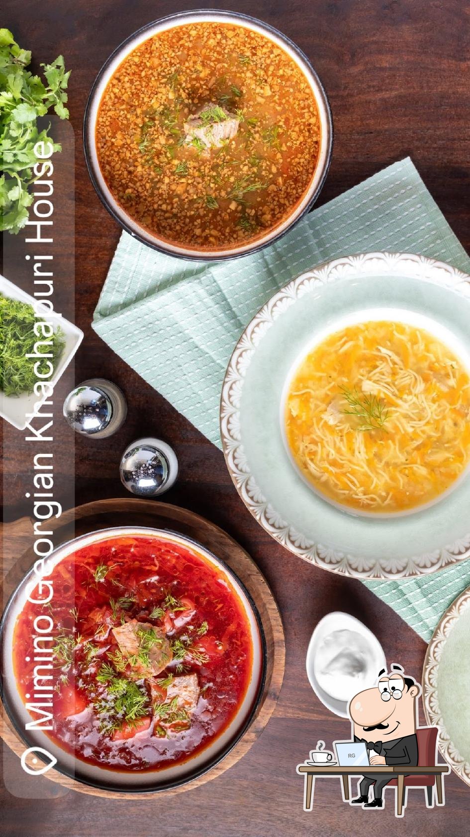 Посмотрите на внутренний интерьер "Грузинская кухня - מסעדה גרוזינית - Mimino Delivery".