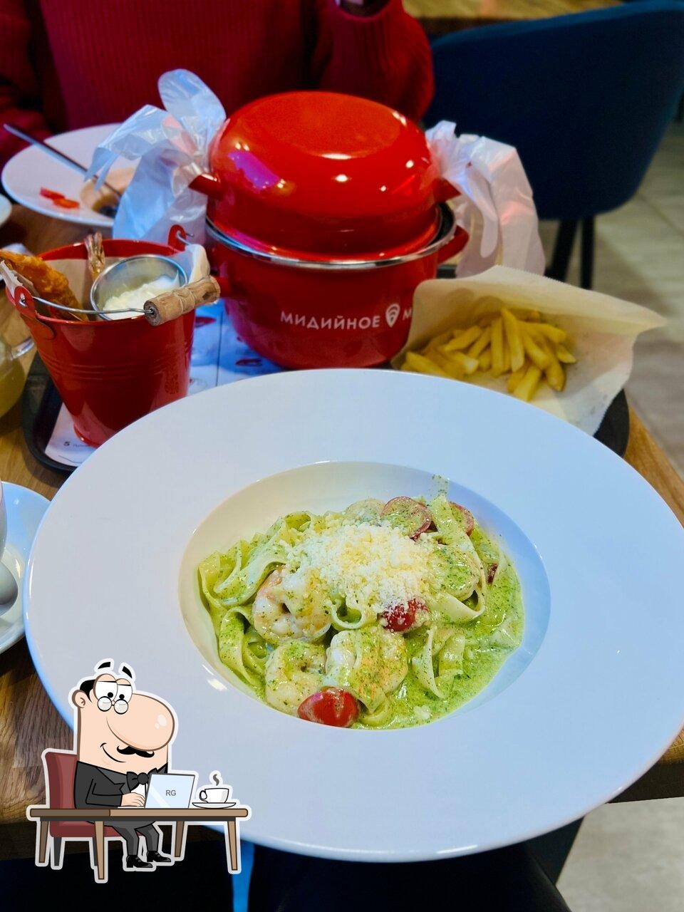 Посмотрите на внутренний интерьер "Мидийное место".