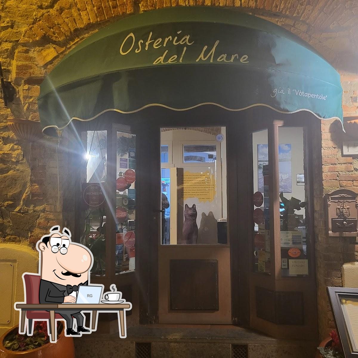 Посмотрите на внутренний интерьер "Osteria del Mare già Vòtapentole".