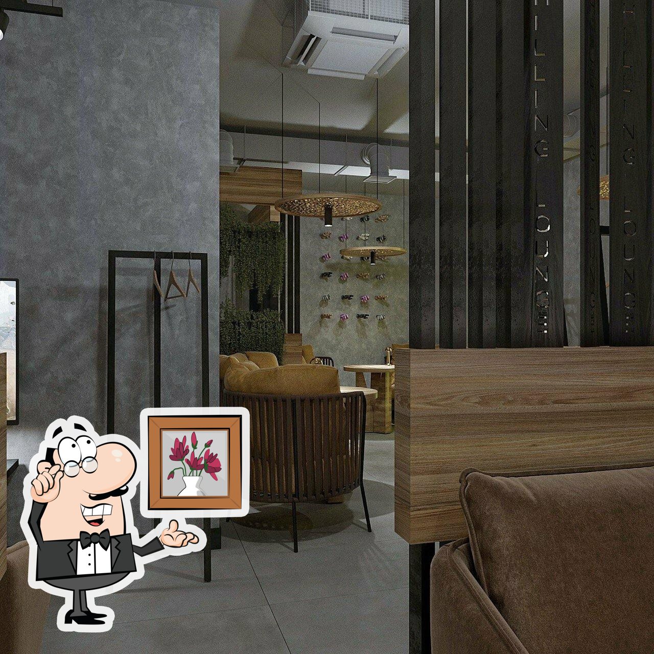 Посмотрите на внутренний интерьер "Chilling Lounge".