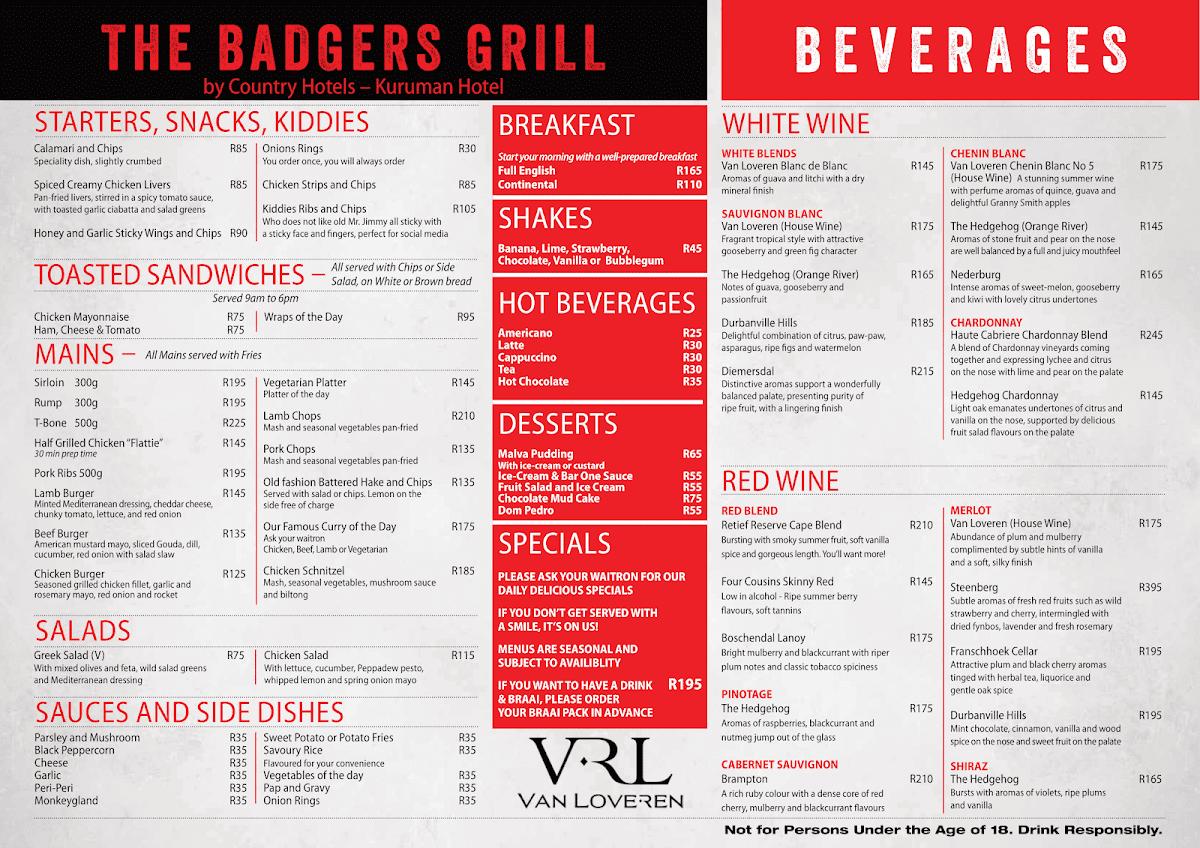 The Badgers Grill by Kuruman Hotel