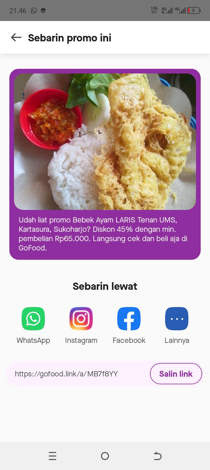 Bebek Ayam LARIS Tenan Cabang UMS