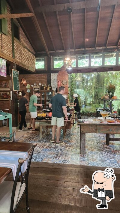 O interior do Restaurante Moinho da Roça - Pedra Azul/ES