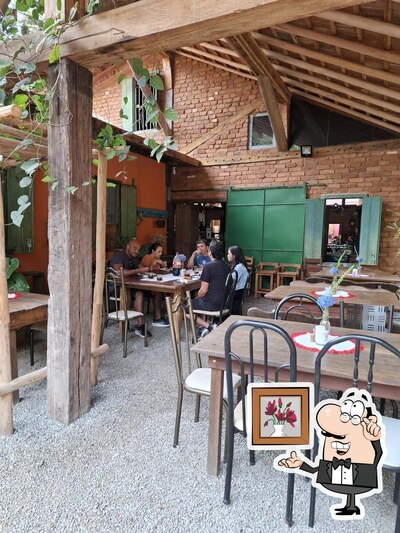 O interior do Restaurante Moinho da Roça - Pedra Azul/ES