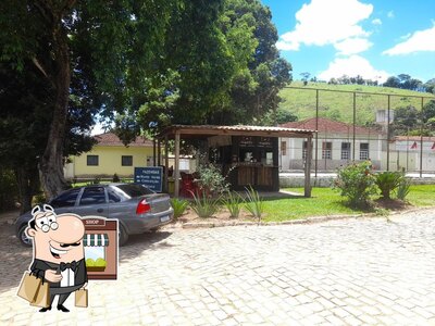 Você pode espairecer no na área externa do Legabe