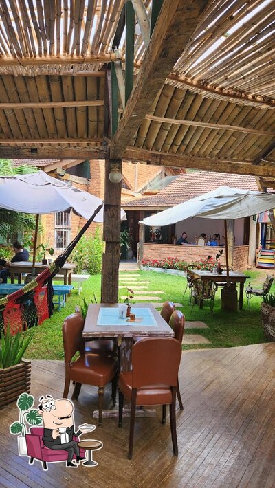 O interior do Restaurante Moinho da Roça - Pedra Azul/ES