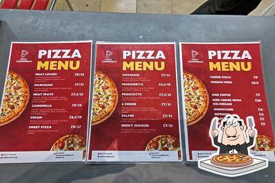 A პიცა კამომილლა, vous pouvez déguster des pizzas