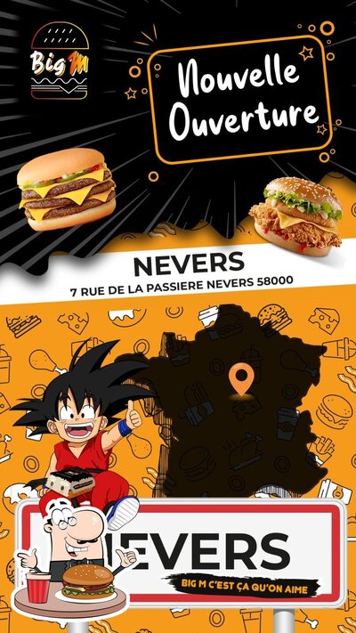Commandez l'un des hamburgers disponible à BigM Nevers
