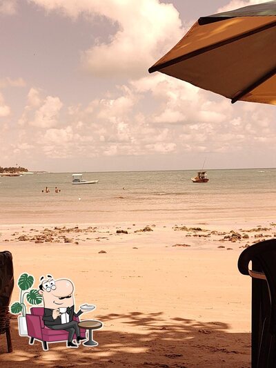 O interior do Quiosque Recanto dos Corais